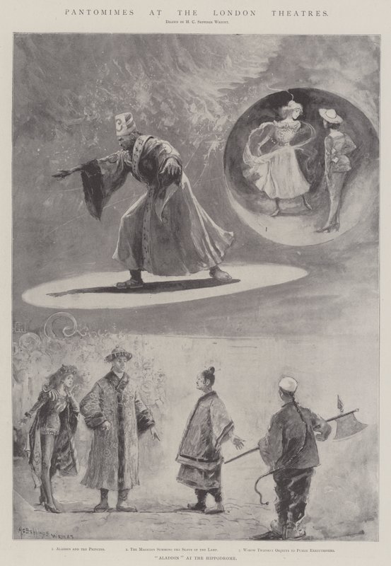 Pantomimes in de Londense Theaters (litho) door Henry Charles Seppings Wright