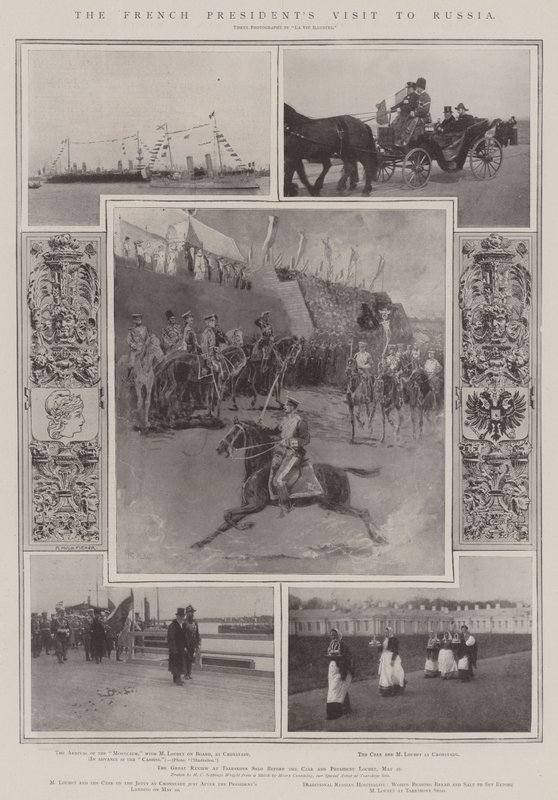 Het bezoek van de Franse president aan Rusland door Henry Charles Seppings Wright