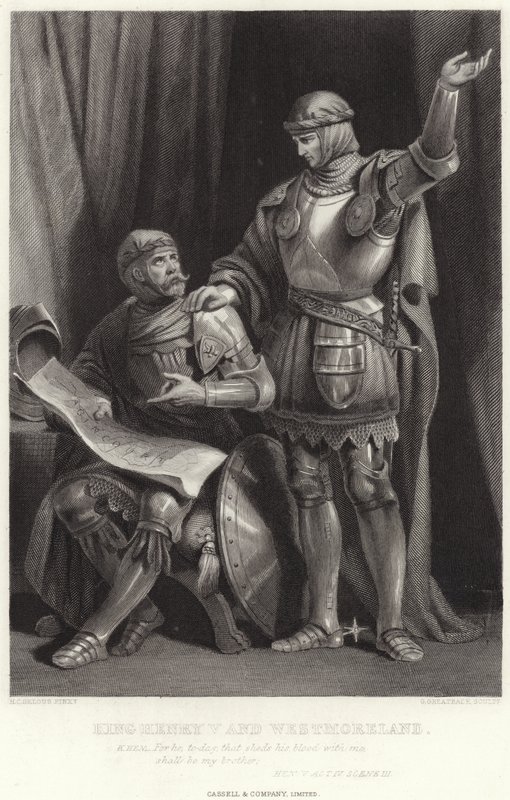 Koning Hendrik V en Westmoreland, Hen V, Act IV, Scene III door Henry Courtney Selous