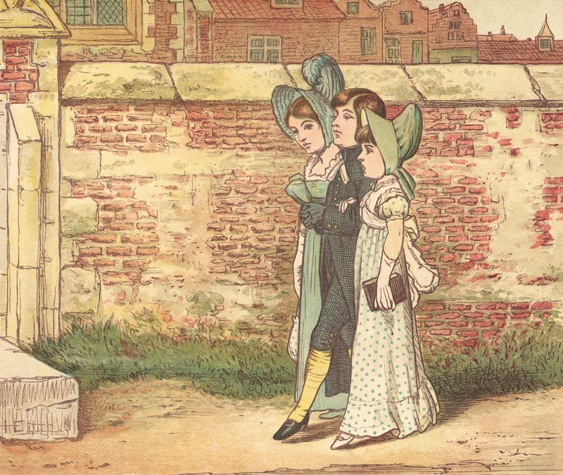 Kerkgaande mensen door Henry Hetherington Emmerson