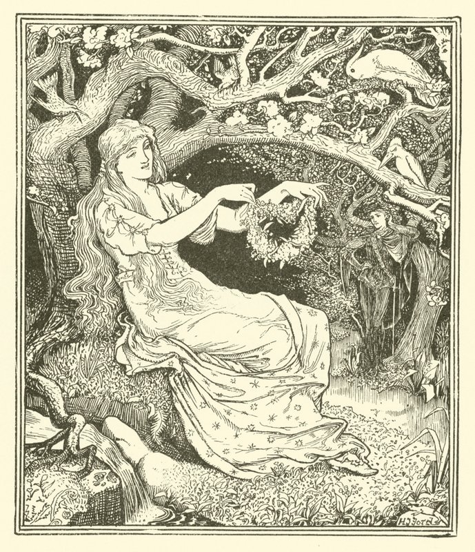 Prins Narcissus en prinses Potentilla door Henry Justice Ford