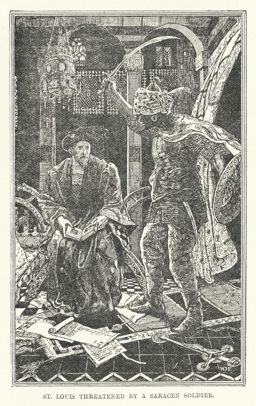 St. Louis bedreigd door een Saraceense soldaat door Henry Justice Ford