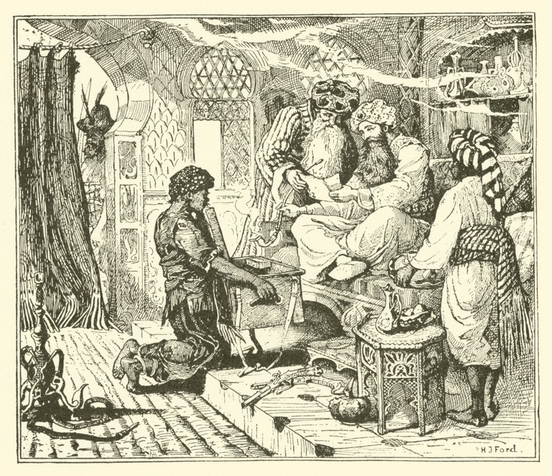 Het verhaal van Kalief Ooievaar (gravure) door Henry Justice Ford