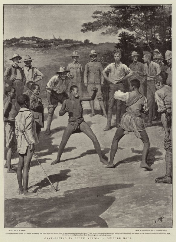 Campagne in Zuid-Afrika, een vrij uur door Henry Marriott Paget