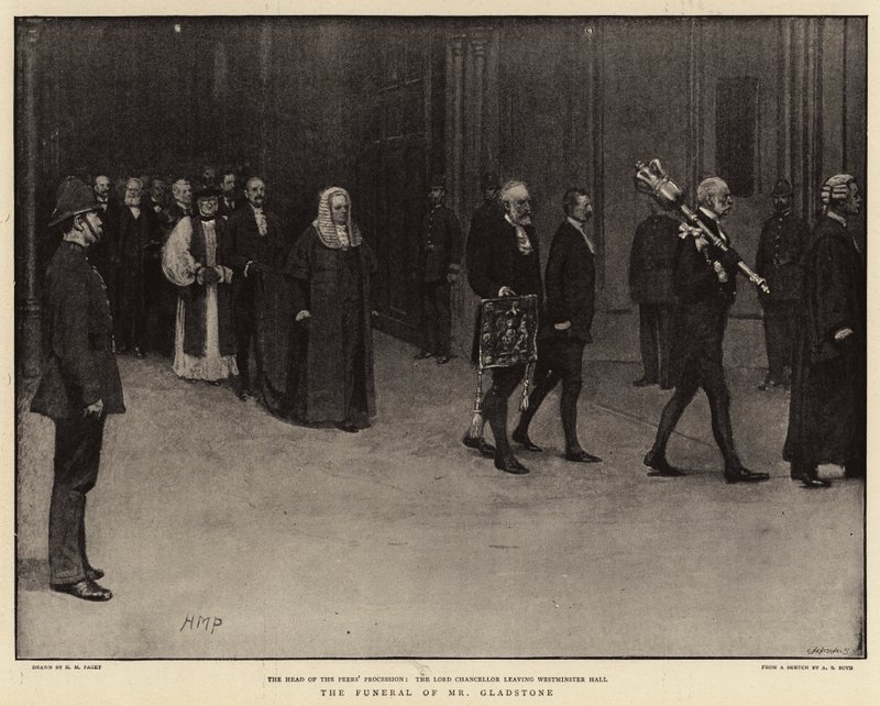 De Begrafenis van Mr. Gladstone door Henry Marriott Paget