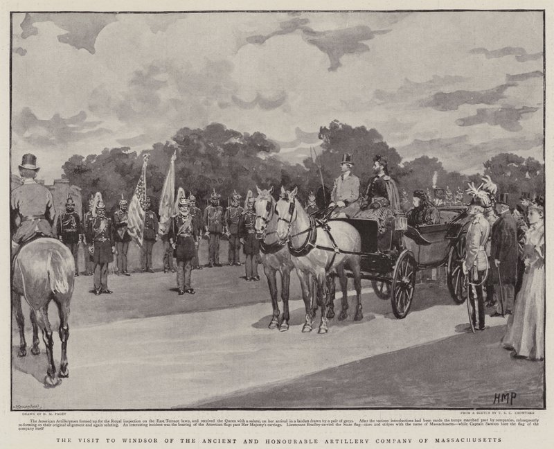 Het bezoek aan Windsor van de Ancient and Honourable Artillery Company of Massachusetts door Henry Marriott Paget
