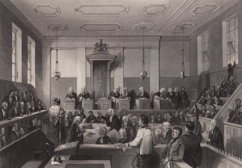 Central Criminal Court, Old Bailey, Londen door Henry Melville