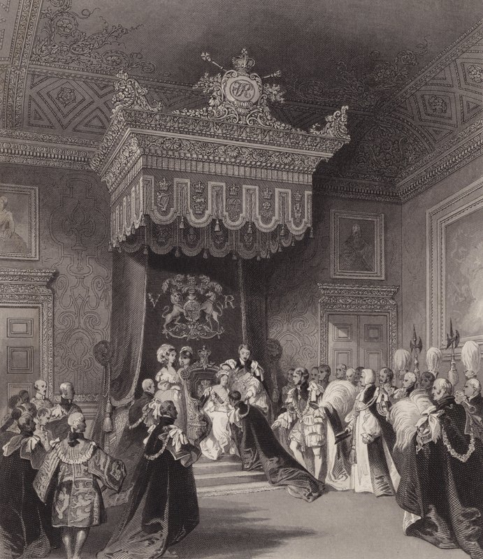 Koningin Victoria op de troon, St James