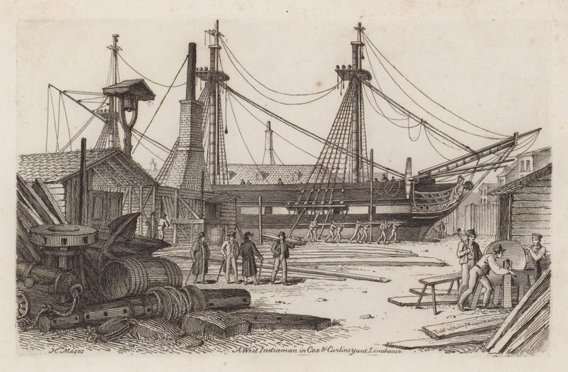 Een West-Indiër in Cox en Curlins Yard, Limehouse door Henry Moses