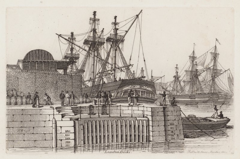 Londense Docks door Henry Moses