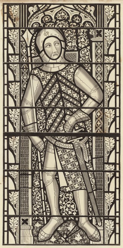 Gilbert de Clare, Graaf van Clare, van Tewkesbury Abbey Church, ca. 1340 door Henry Shaw