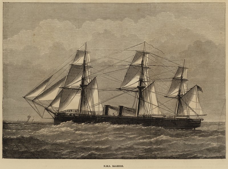 HMS Raleigh door Henry Spernon Tozer