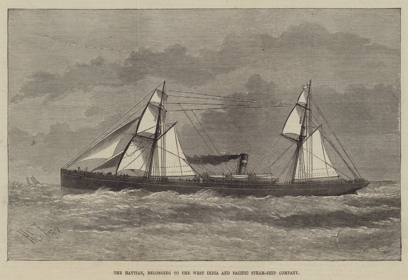 De Haytiaan, behorend tot de West India and Pacific Steam-Ship Company door Henry Spernon Tozer