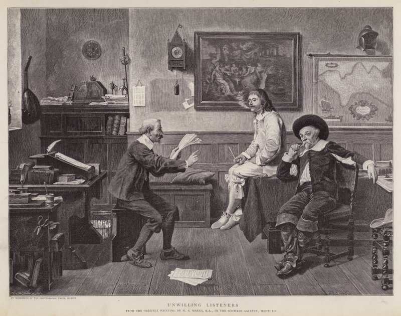 Onwillige luisteraars door Henry Stacey (after) Marks