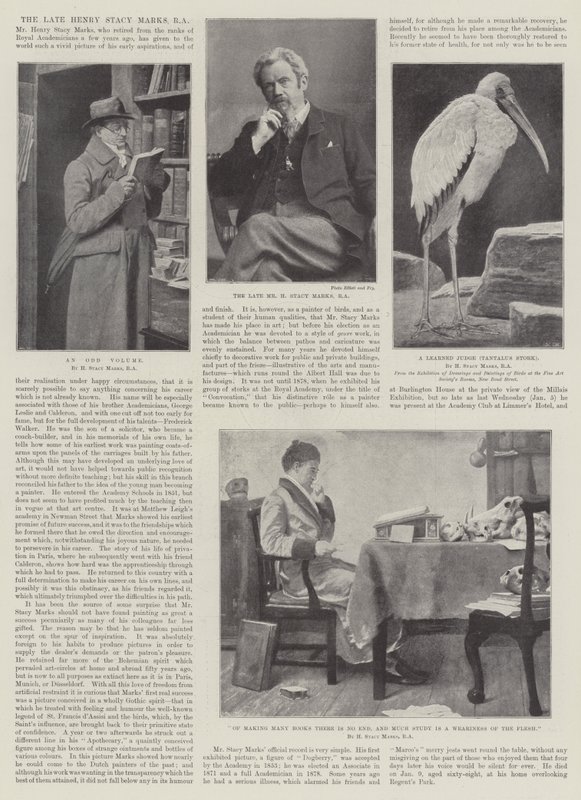 De overleden Henry Stacy Marks, RA door Henry Stacey Marks