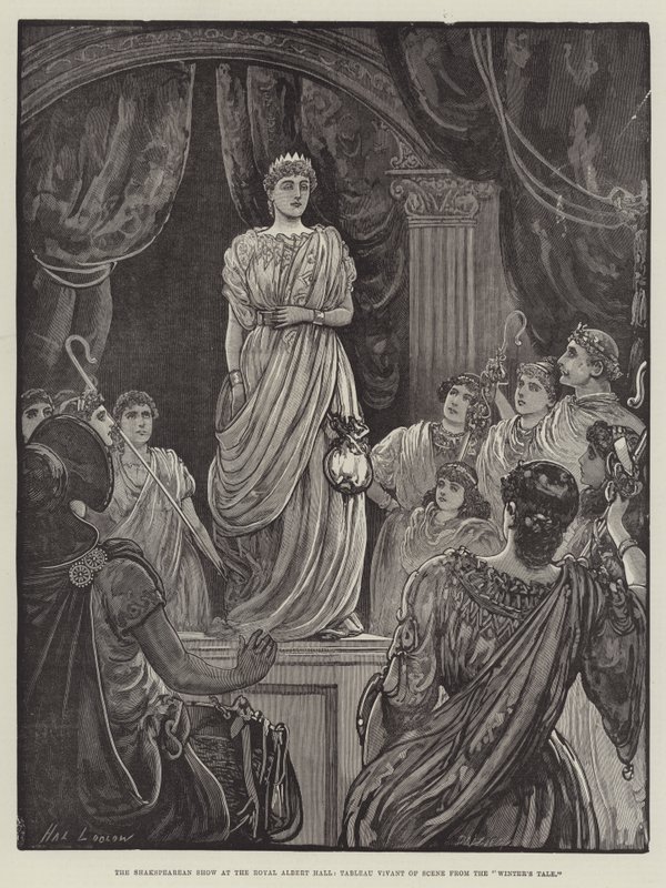 De Shakespeariaanse Show in de Royal Albert Hall, Tableau Vivant van Scène uit The Winter