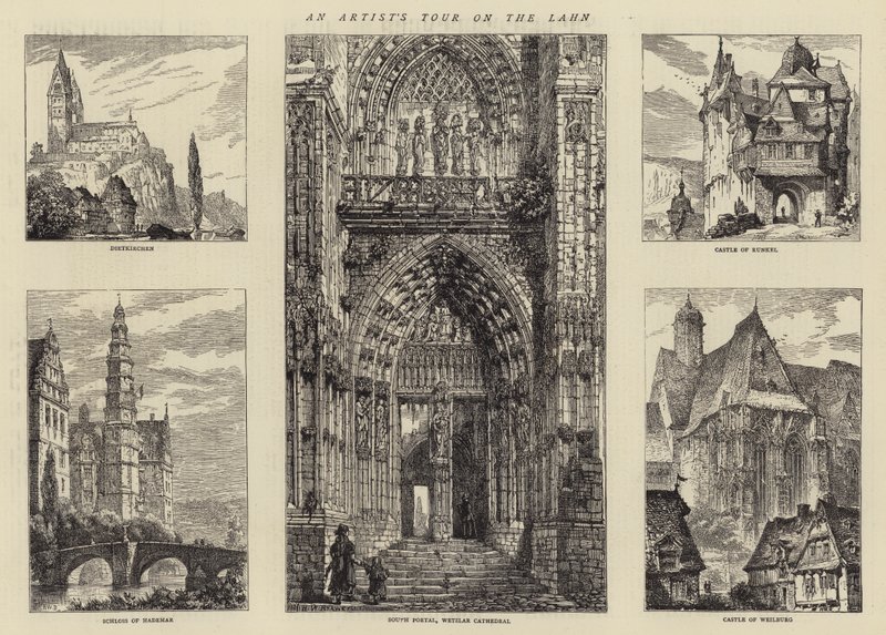 Een kunstenaarstoer op de Lahn door Henry William Brewer