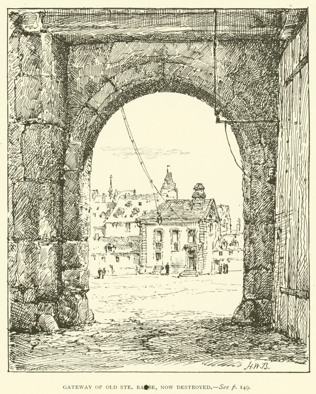 Poort van Oude Ste Barbe, nu vernietigd door Henry William Brewer