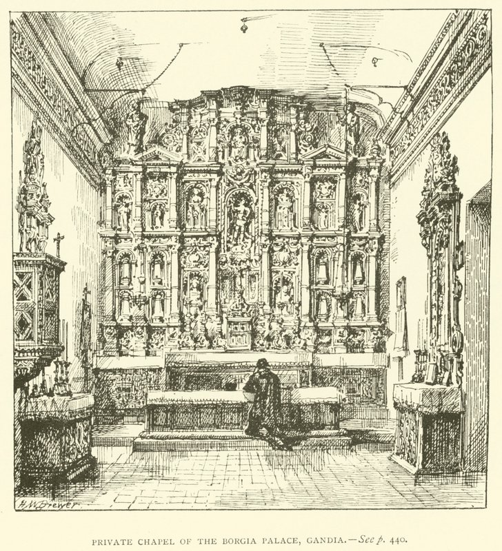 Privékapel van het Borgia-paleis, Gandia door Henry William Brewer
