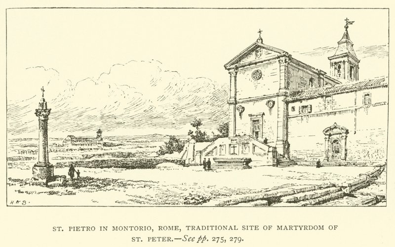 St Pietro in Montorio, Rome, traditionele plaats van martelaarschap van St Peter door Henry William Brewer