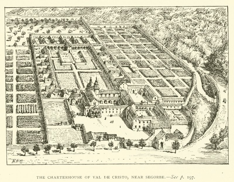 De Kartuizer van Val de Cristo, nabij Segorbe (gravure) door Henry William Brewer
