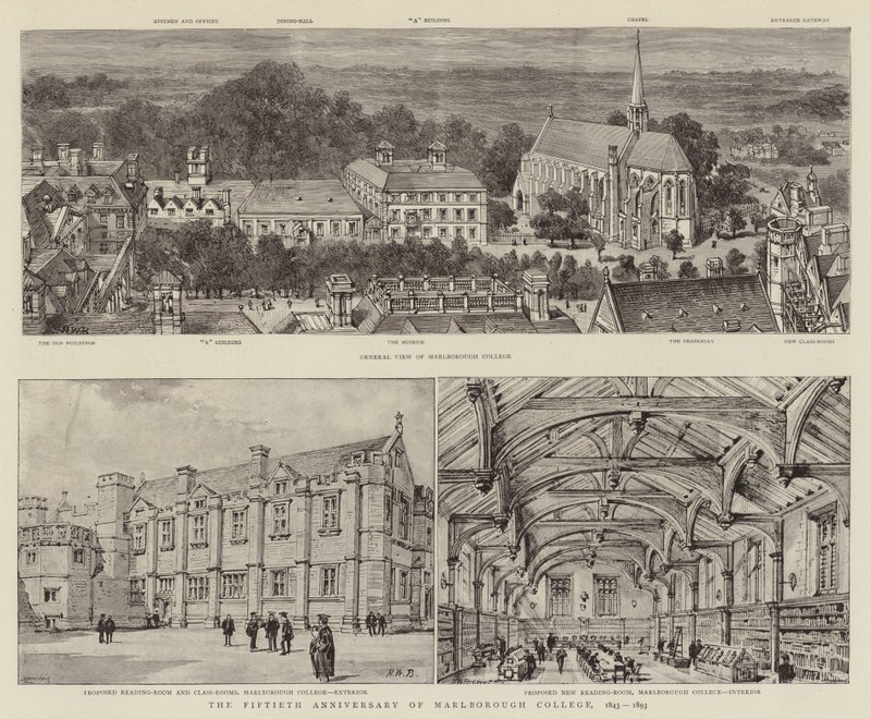 Het vijftigjarig jubileum van Marlborough College, 1843-1893 door Henry William Brewer