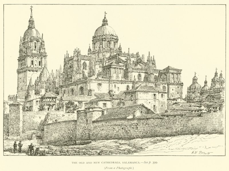 De Oude en Nieuwe Kathedralen, Salamanca door Henry William Brewer