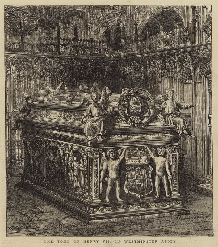 Het graf van Hendrik VII, in Westminster Abbey door Henry William Brewer