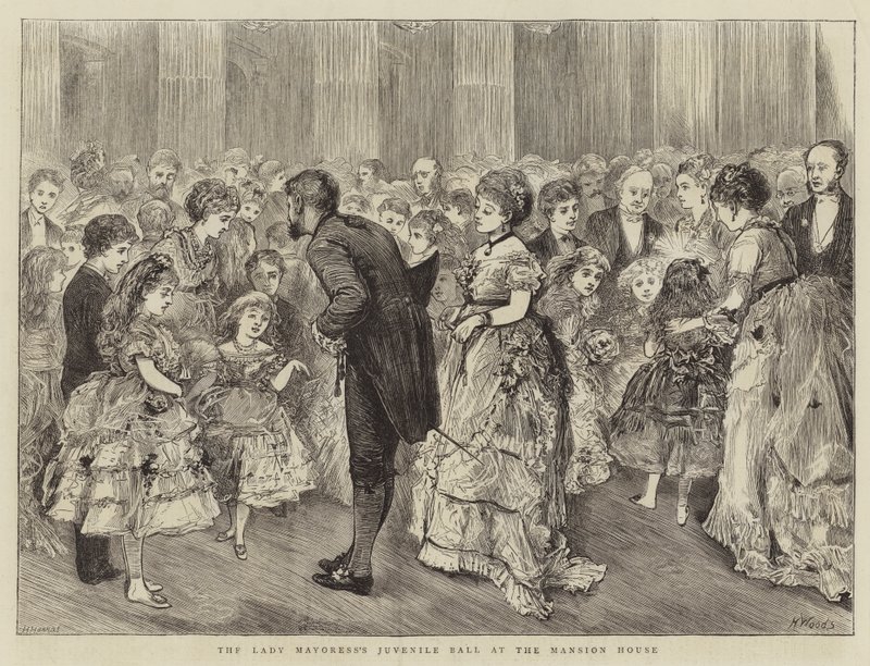 Het Kinderbal van de Burgemeestersvrouw in het Mansion House door Henry Woods