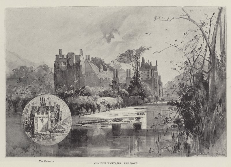 Compton Wynyates, de Gracht door Herbert Railton