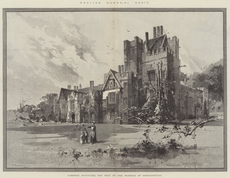 Compton Wynyates, het Landgoed van de Markies van Northampton door Herbert Railton
