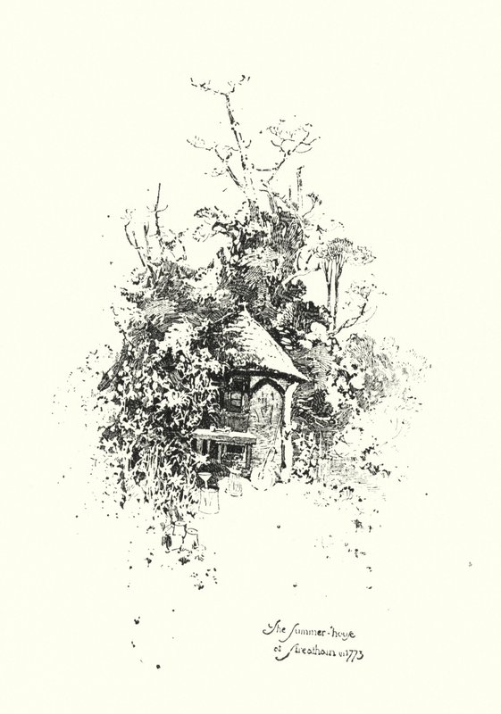 Het Zomerhuis, in Streatham, in 1773 door Herbert (after) Railton
