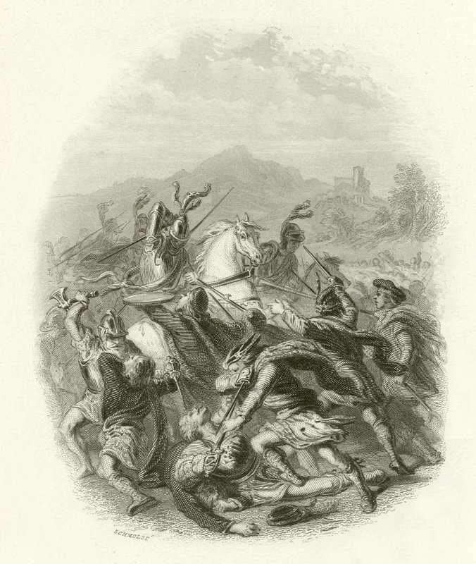 Slag bij Flodden door Herbert Gustave Schmalz