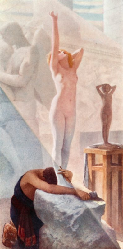 Het Ontwaken van Galatea door Herbert Gustave Schmalz