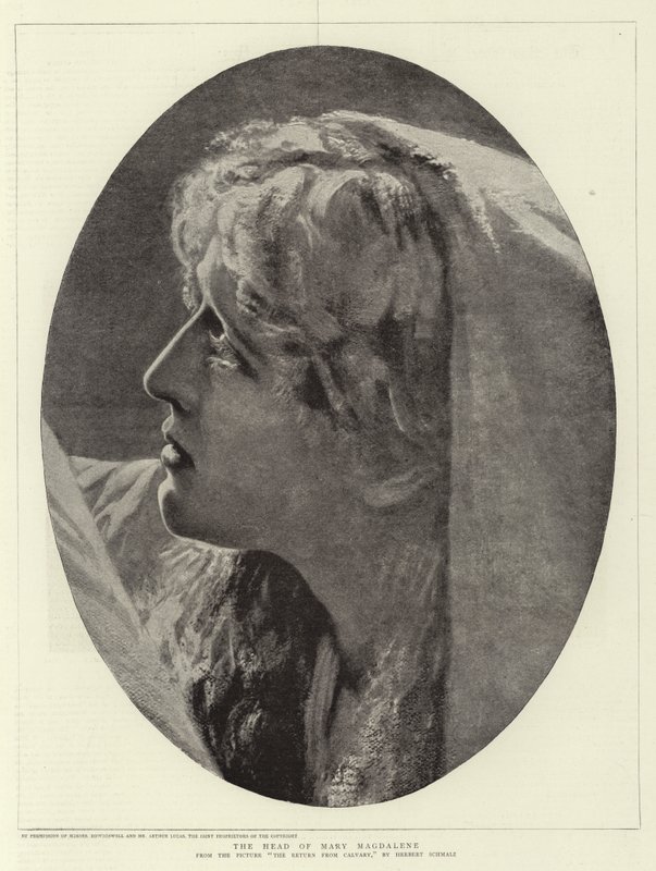 Het hoofd van Maria Magdalena door Herbert Gustave Schmalz