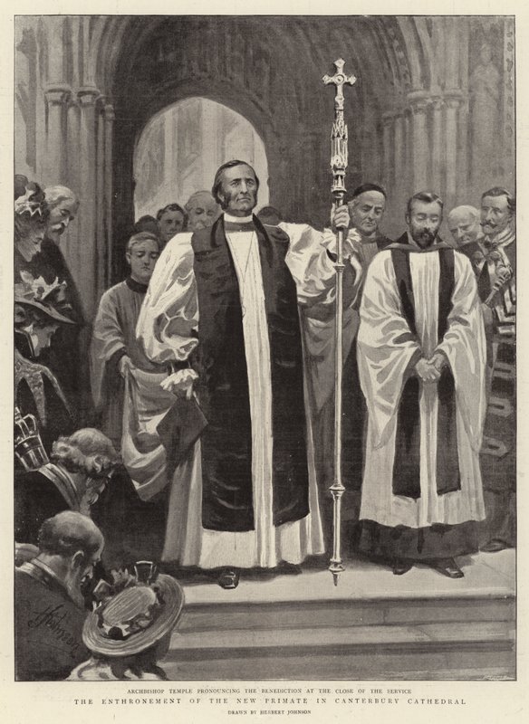 De Inhuldiging van de Nieuwe Primaat in de Kathedraal van Canterbury door Herbert Johnson