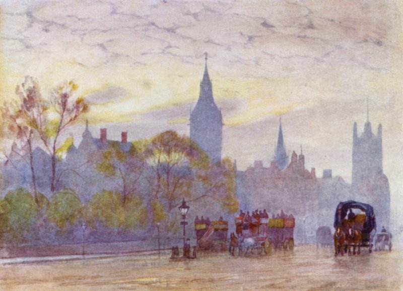 Ochtend in Whitehall door Herbert Menzies (after) Marshall