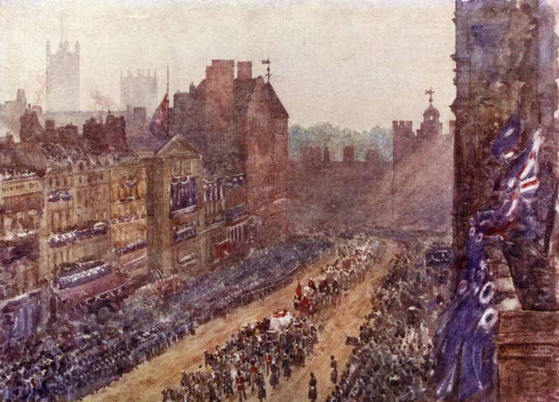 Begrafenis van Koningin Victoria, 2 februari 1901 door Herbert Menzies (after) Marshall