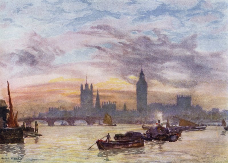 Westminster Torens door Herbert Menzies (after) Marshall