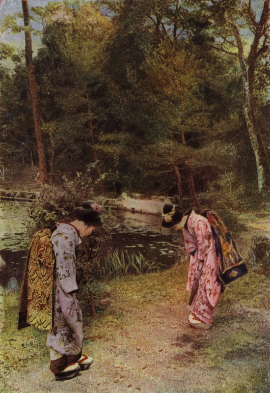 Groeten in de Oude Tuin bij Kinkakuji door Herbert Ponting