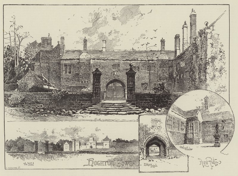 Hoghton Tower in Lancashire door Herbert Railton