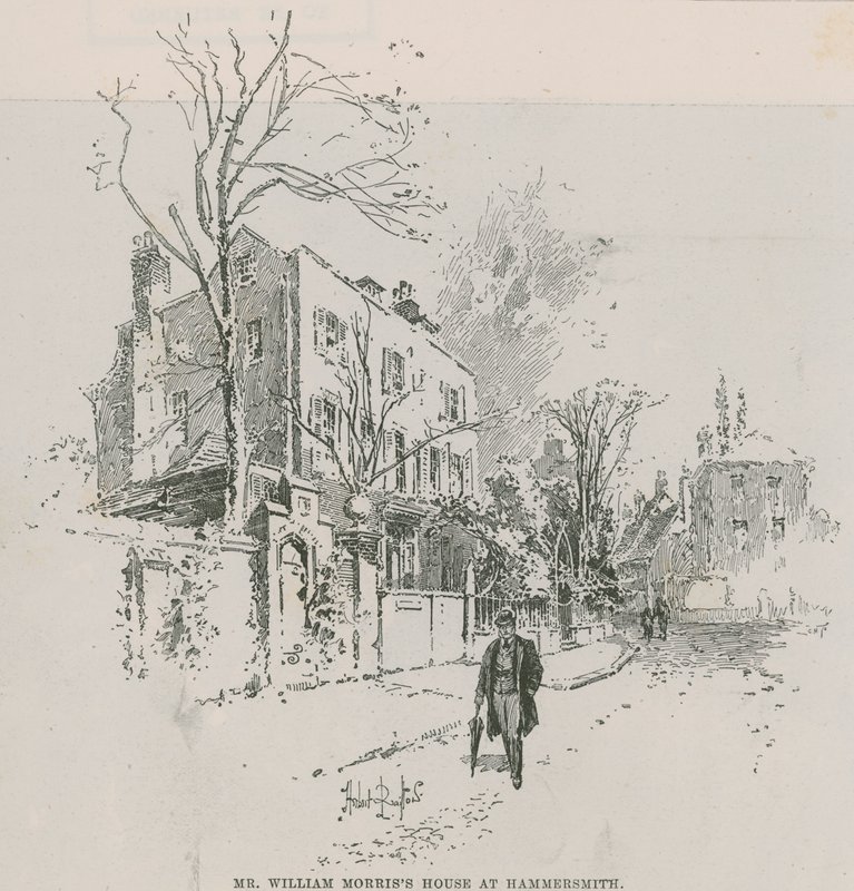 Het huis van William Morris in Hammersmith door Herbert Railton