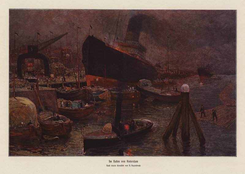 In de haven van Rotterdam door Herman Heijenbrock