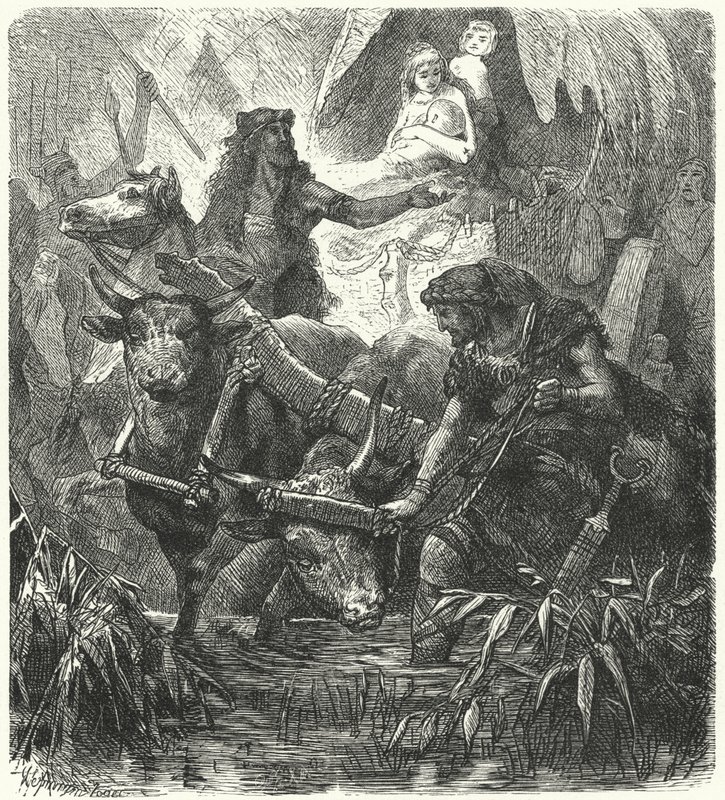 Migratie van de oude Ariërs in India door Hermann Vogel