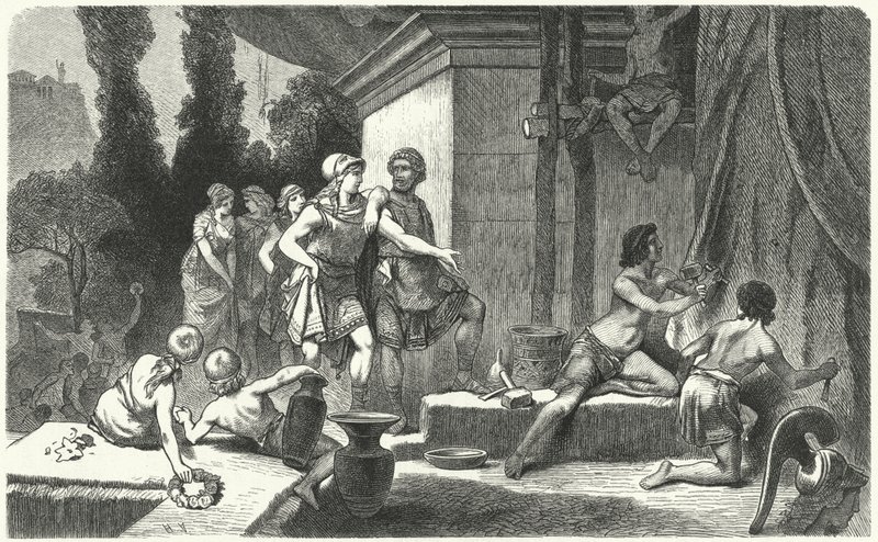 De bloei van de Griekse kunst onder Pericles door Hermann Vogel