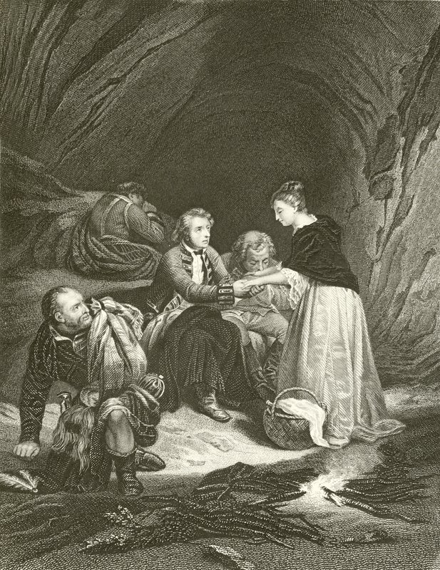 Charles Edward (de Pretendent) en Flora Macdonald door Hippolyte Delaroche