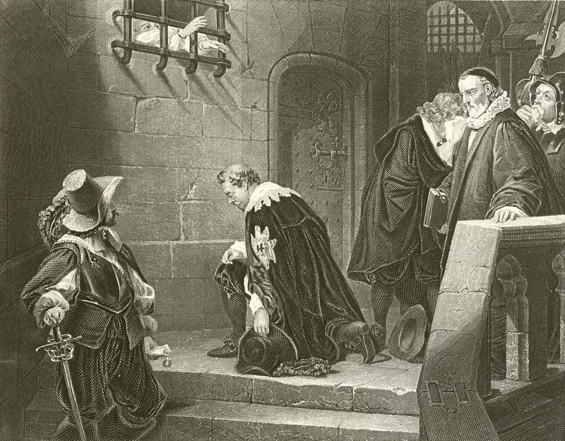 De graaf van Strafford gaat naar de executie door Hippolyte Delaroche