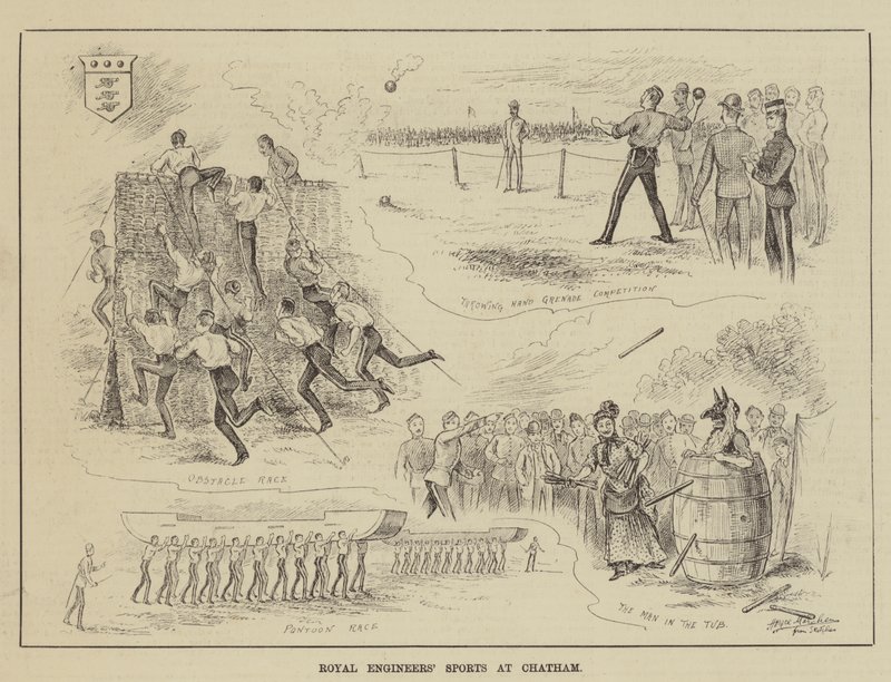 Sporten van de Koninklijke Ingenieurs in Chatham door Horace Morehen