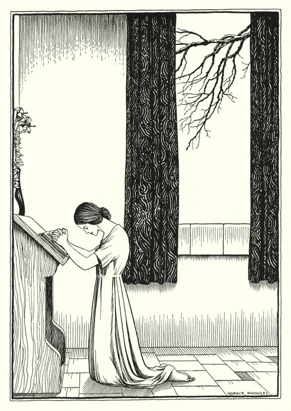 Illustratie voor De Bergrede (gravure) door Horace J. Knowles