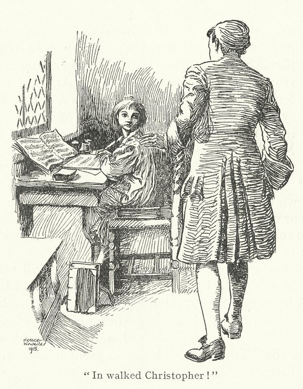 In wandeltocht Johann Christoph Bach (litho) door Horace J. Knowles